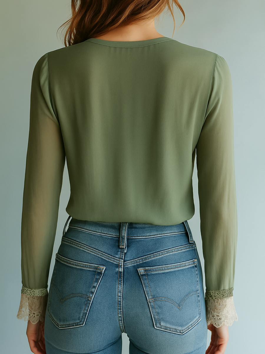 Sienna | Lace Trim Floral Blouse