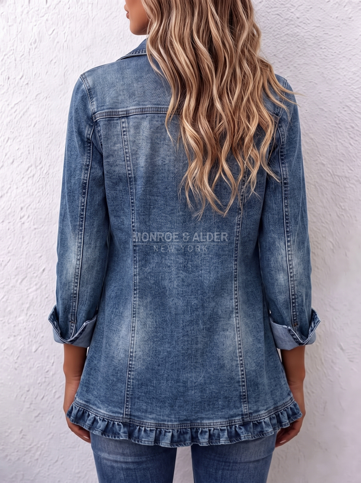 Kathleen™ — Ruffled Denim Jacket