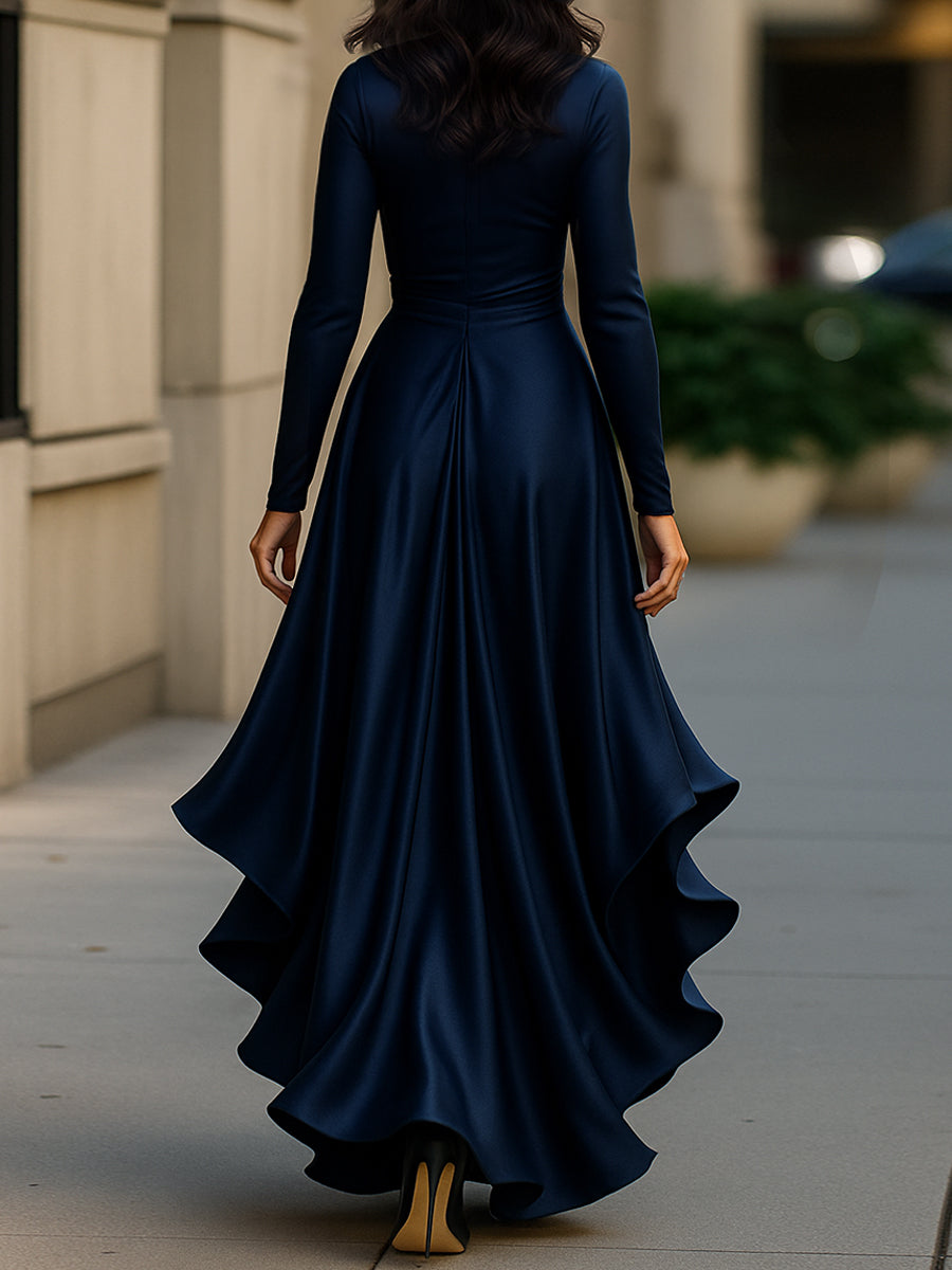 Palma™ | Draped Satin Maxi Dress