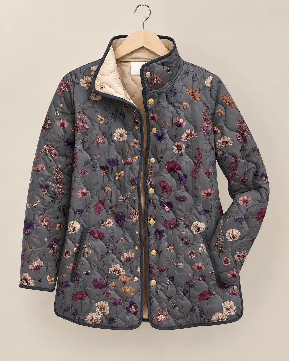 Liora Garden Patchwork Floral Quilted Jacket