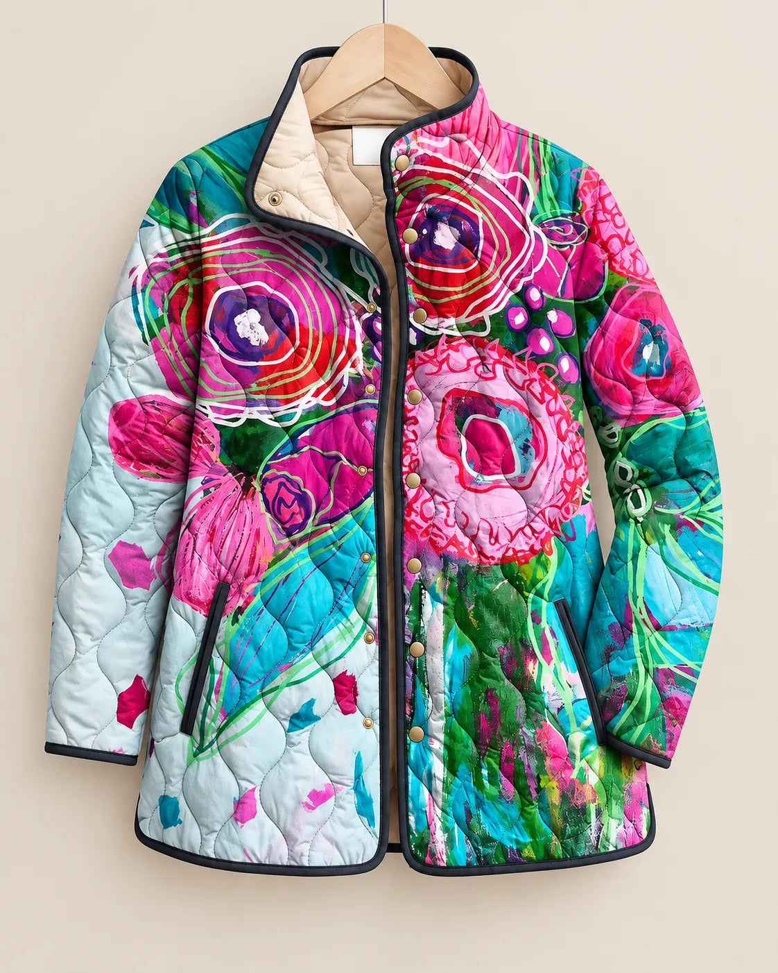 Camille Painted Garden Quilted Jacket