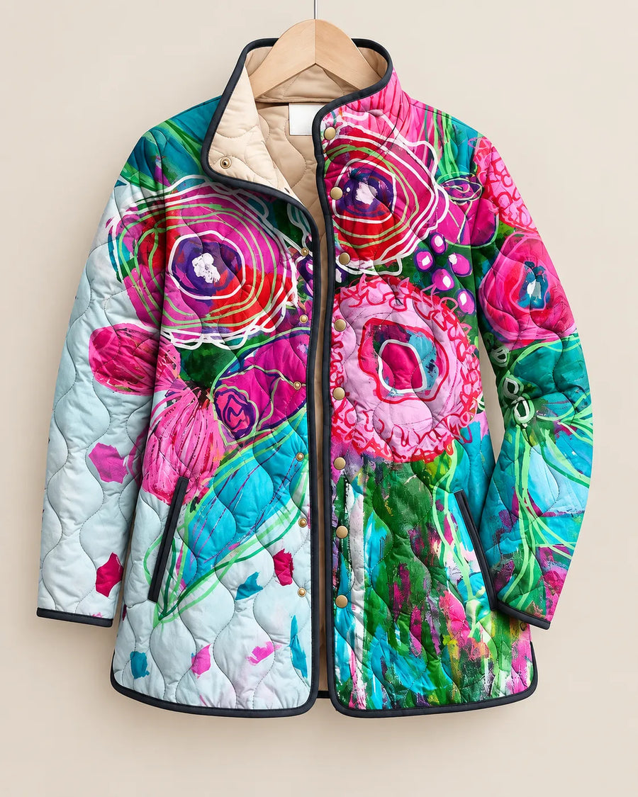 Camille Painted Garden Quilted Jacket