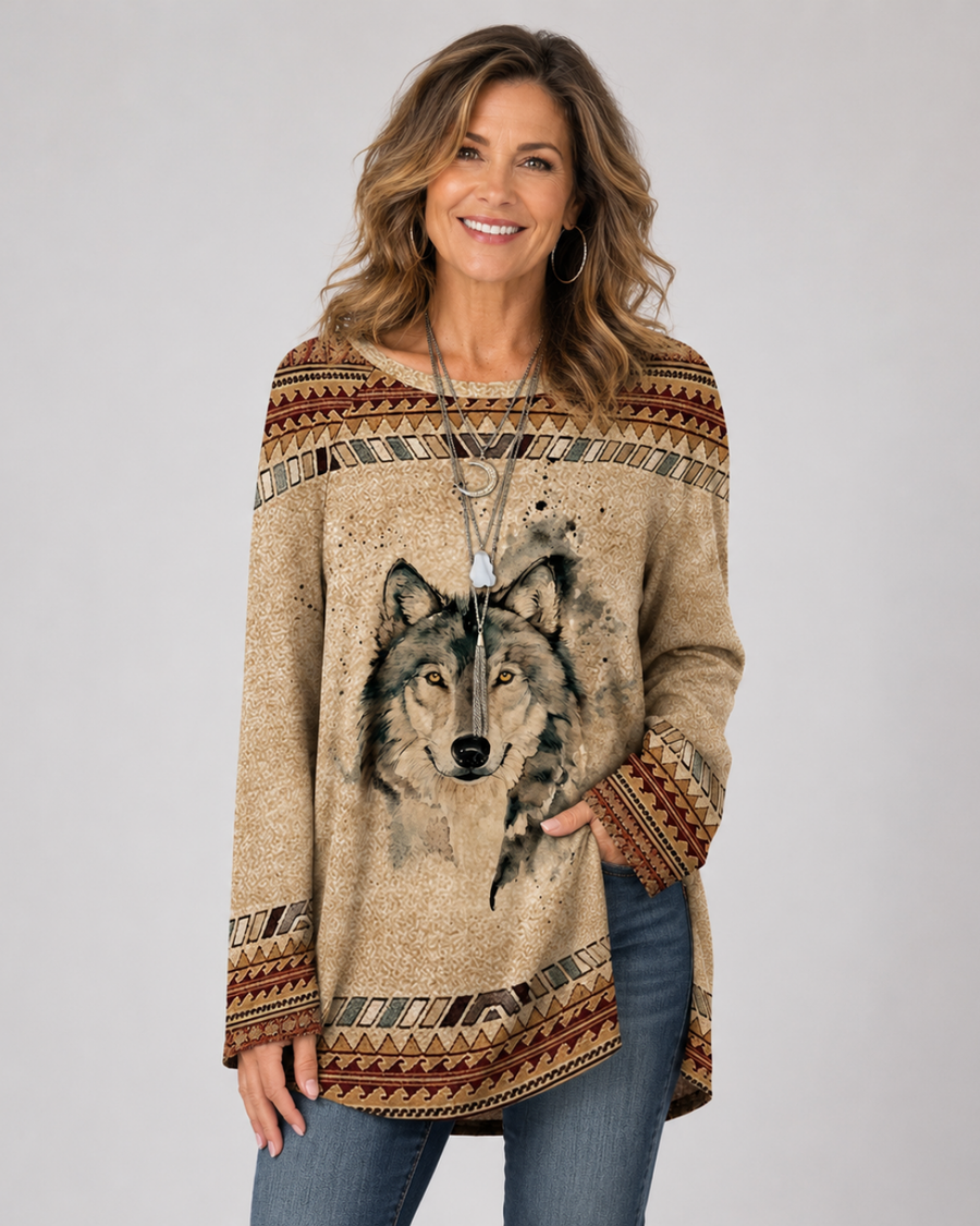 TAWNYBROOK WESTERN ANIMAL PRINT TOP