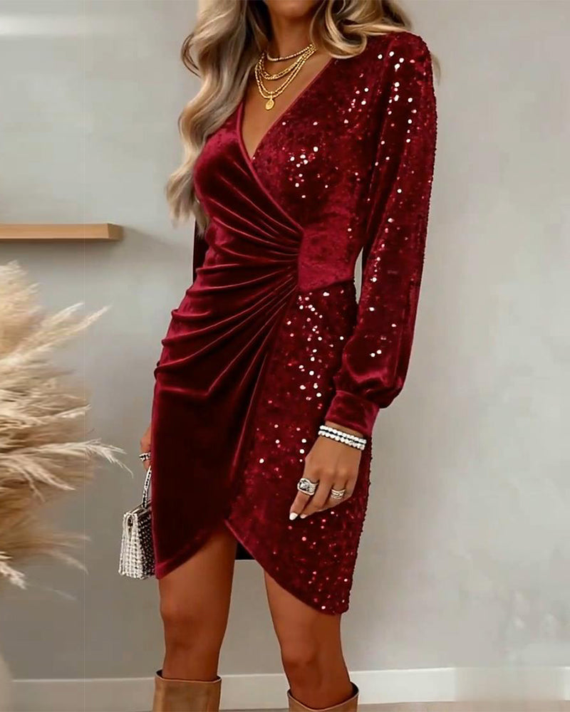 Briar™ | Shimmering Velvet Wrap Midi Dress
