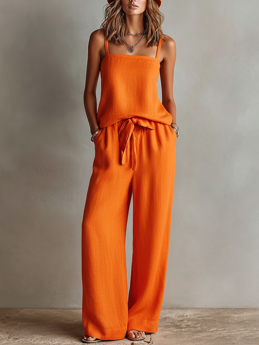 Cami Top & Wide-Leg Pants Set
