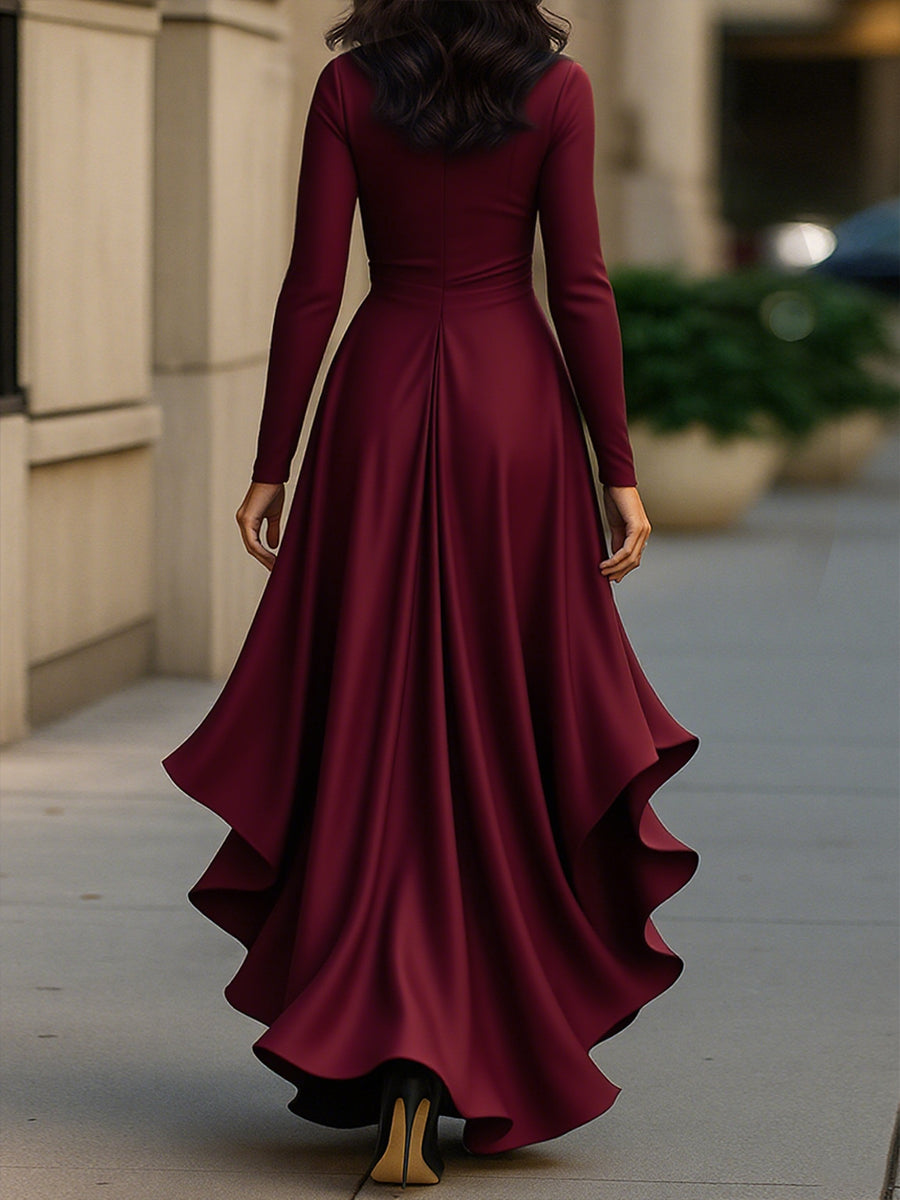 Palma™ | Draped Satin Maxi Dress