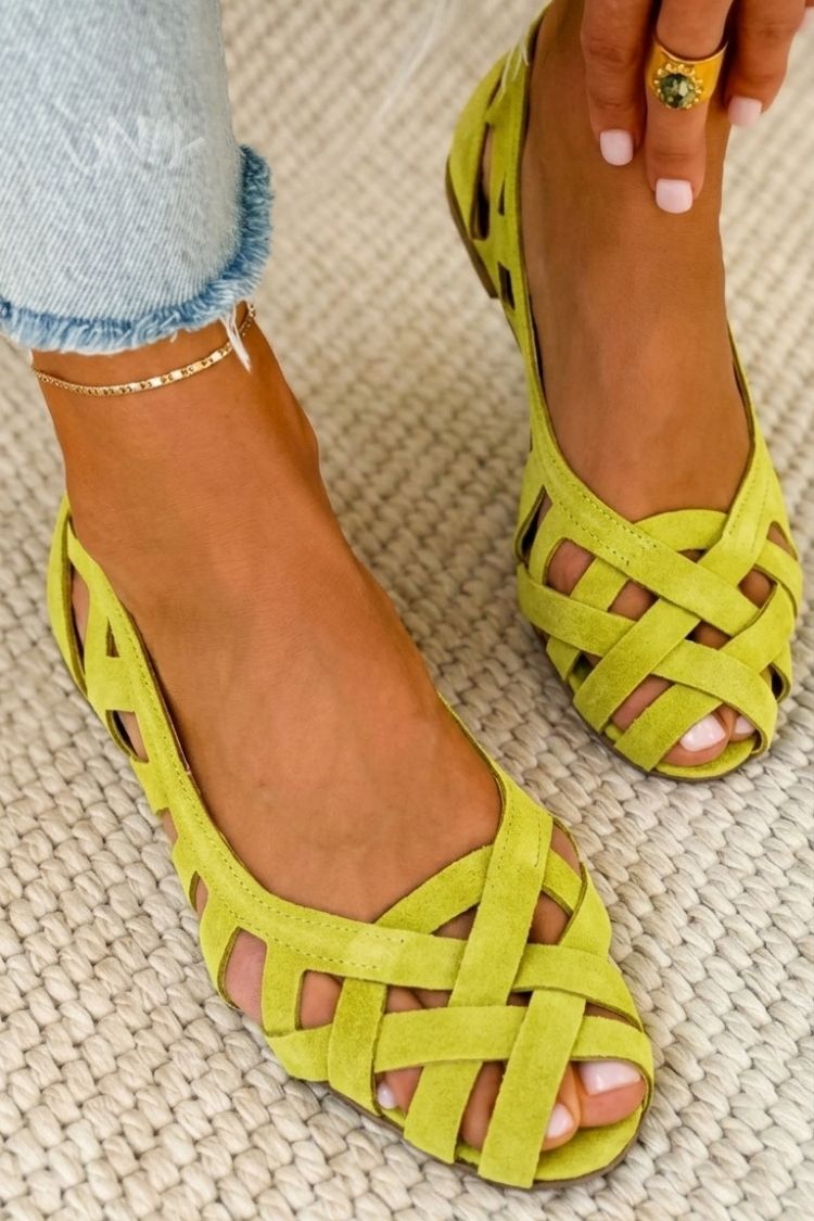 Alice - Woven Crisscross Sandals
