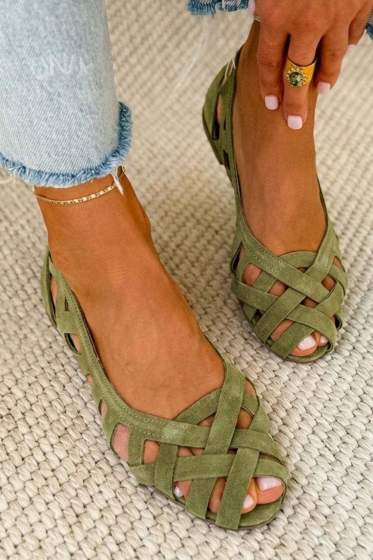 Alice - Woven Crisscross Sandals