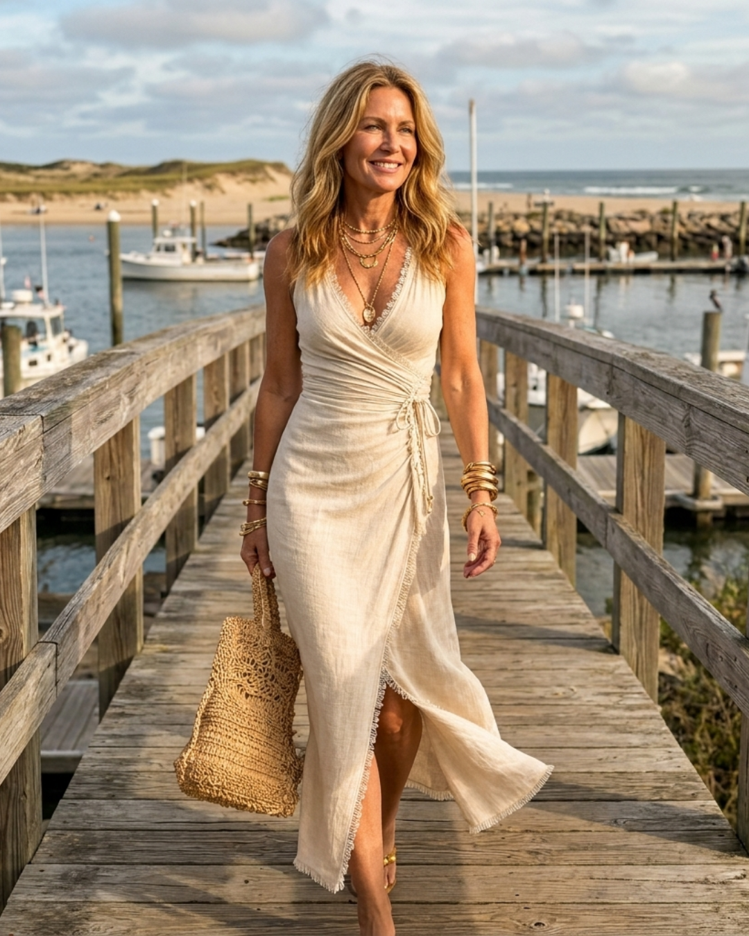 Tatiana | Midi Dress with Crossed Neckline and Lace