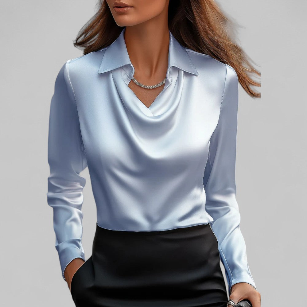 Rose | Draped Satin Blouse