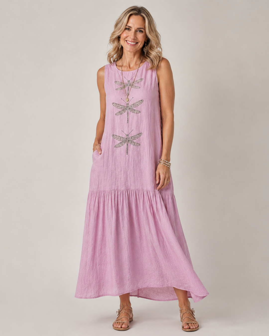 Dragonfly - Sleeveless Maxi Dress