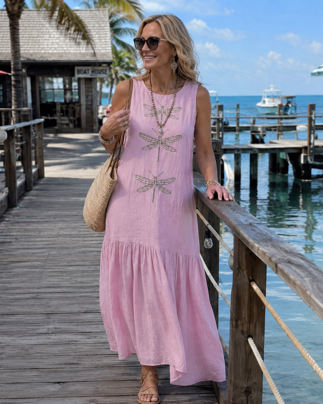 Dragonfly - Sleeveless Maxi Dress