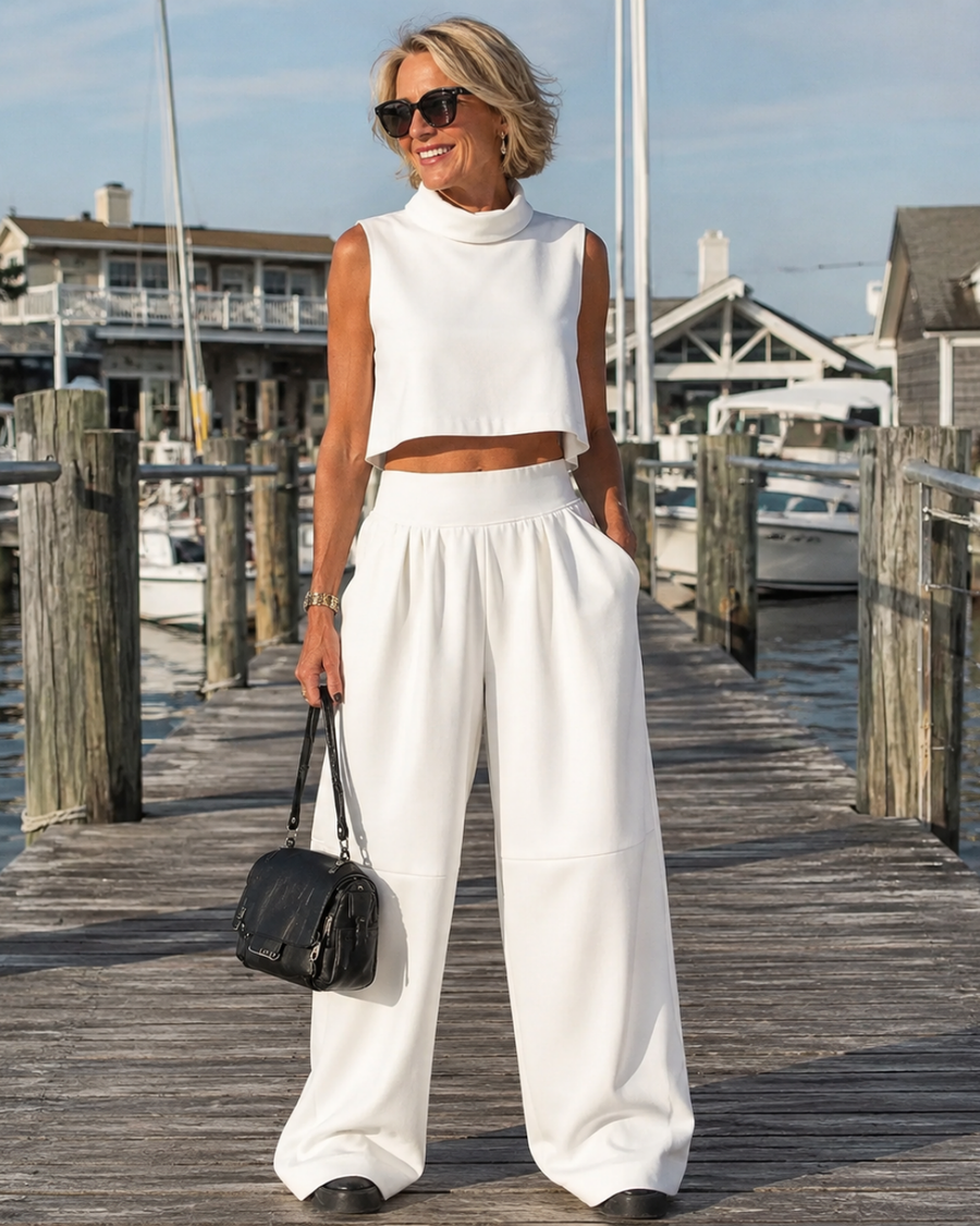 Avianna Crop Top Pants Set