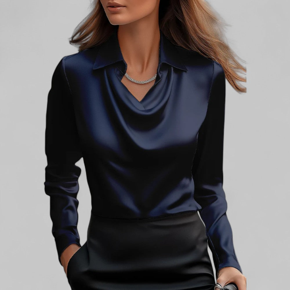 Rose | Draped Satin Blouse