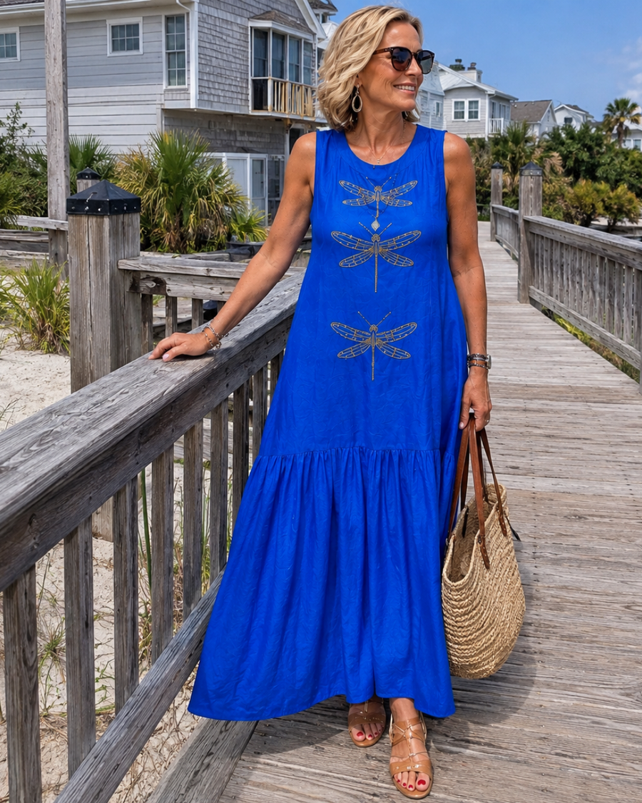 Dragonfly - Sleeveless Maxi Dress