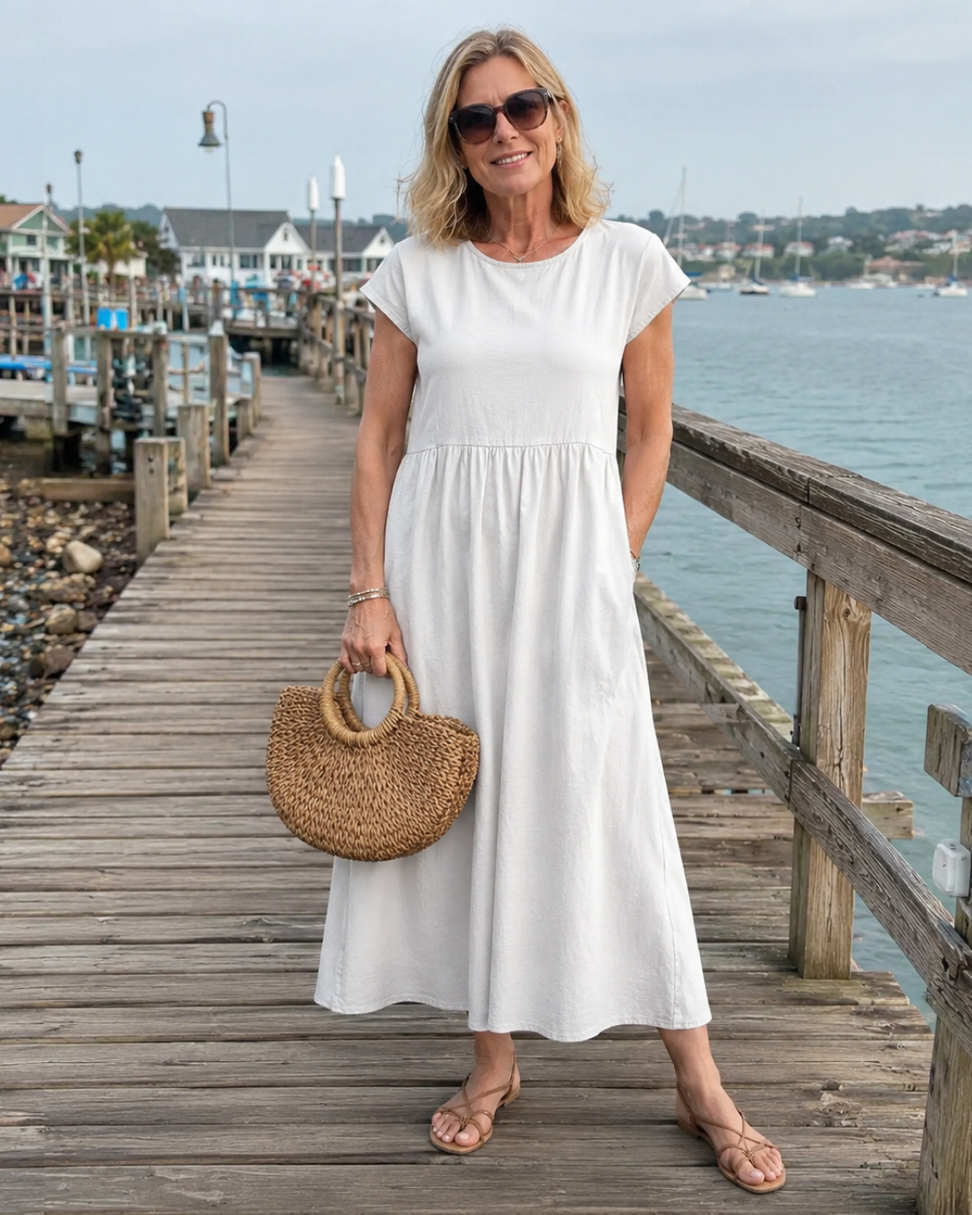 Gabrielle | Flowing Midi Dress with Timeless Elegance