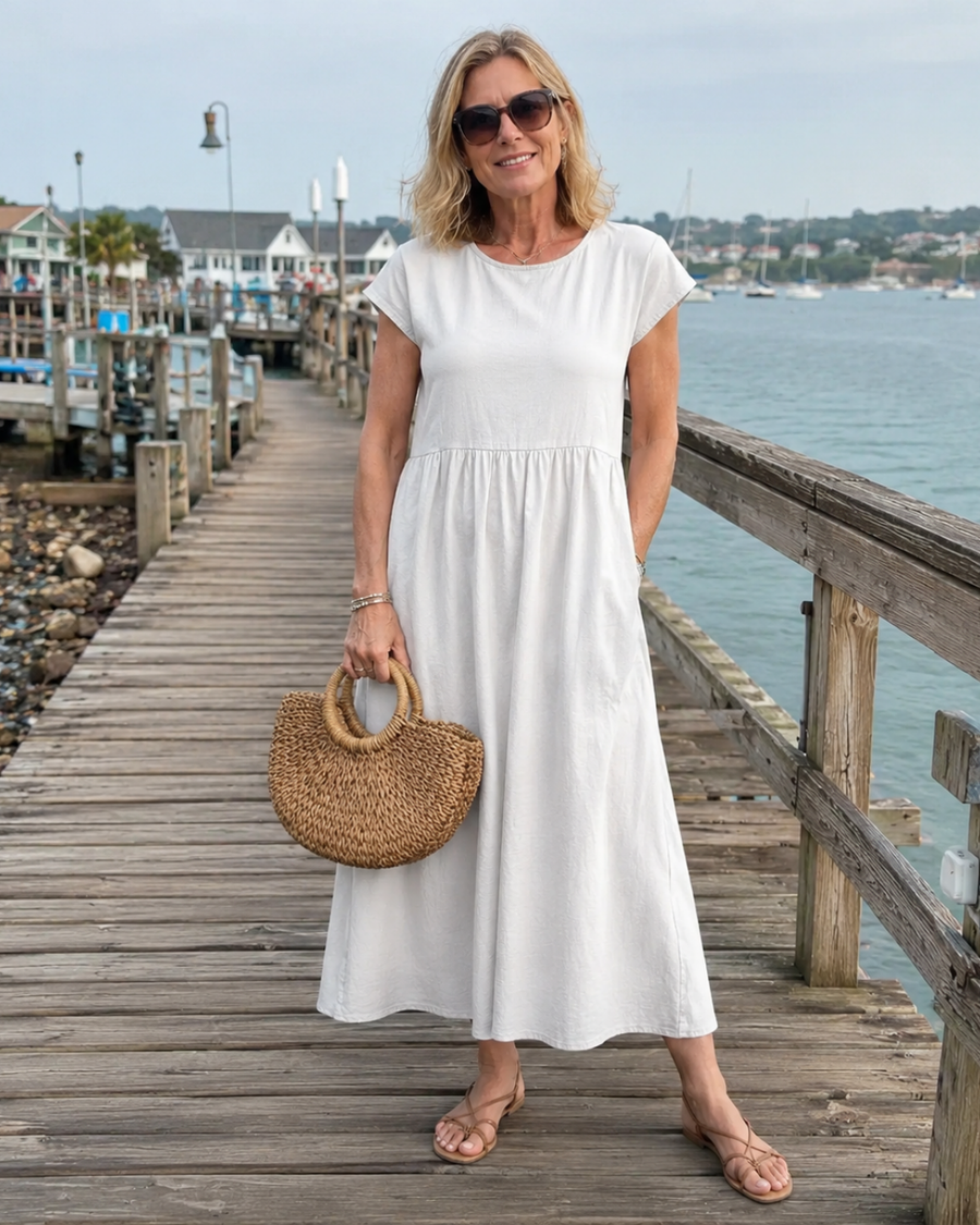 Gabrielle | Flowing Midi Dress with Timeless Elegance