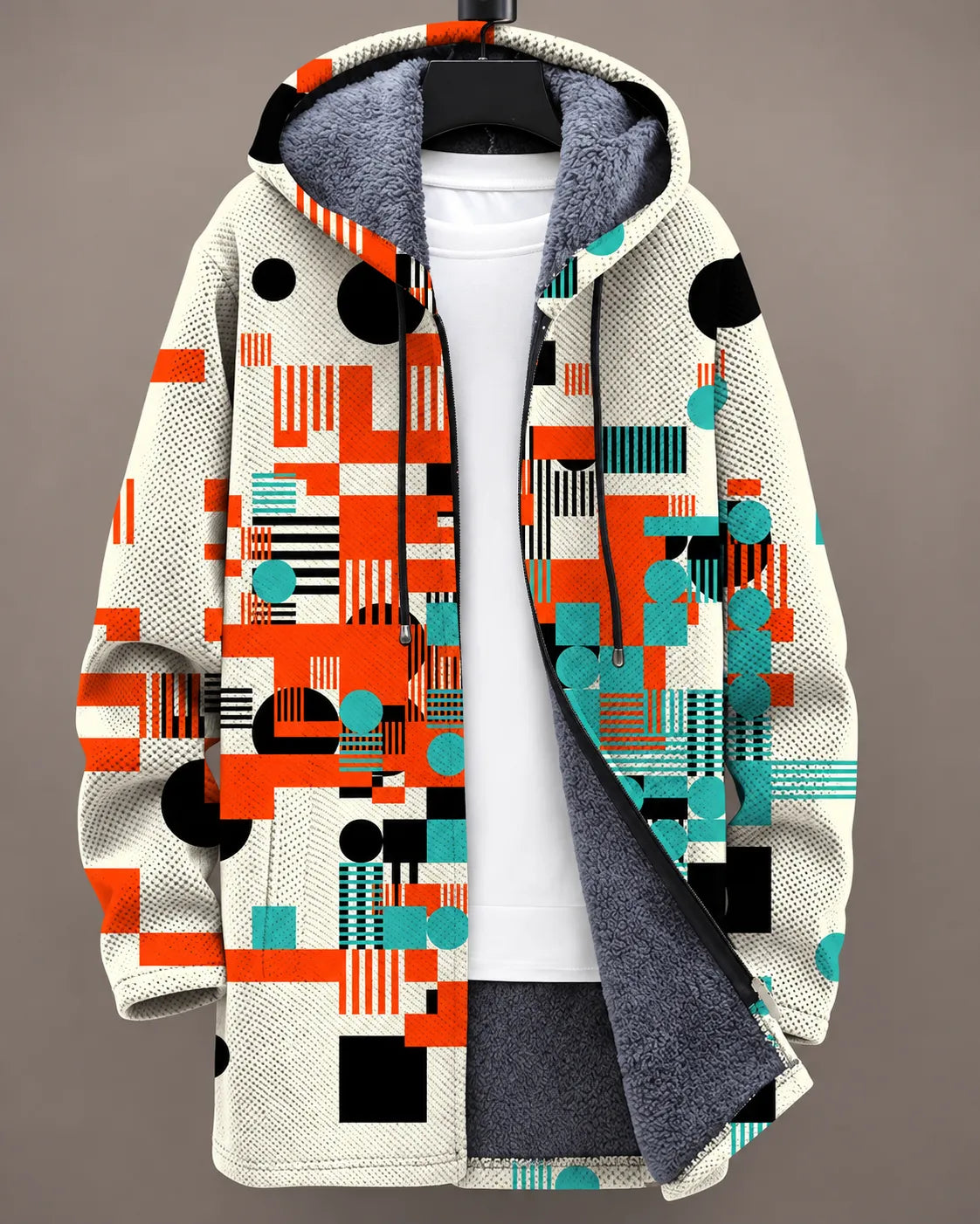 Celeste Monochrome Speckled Hooded Jacket