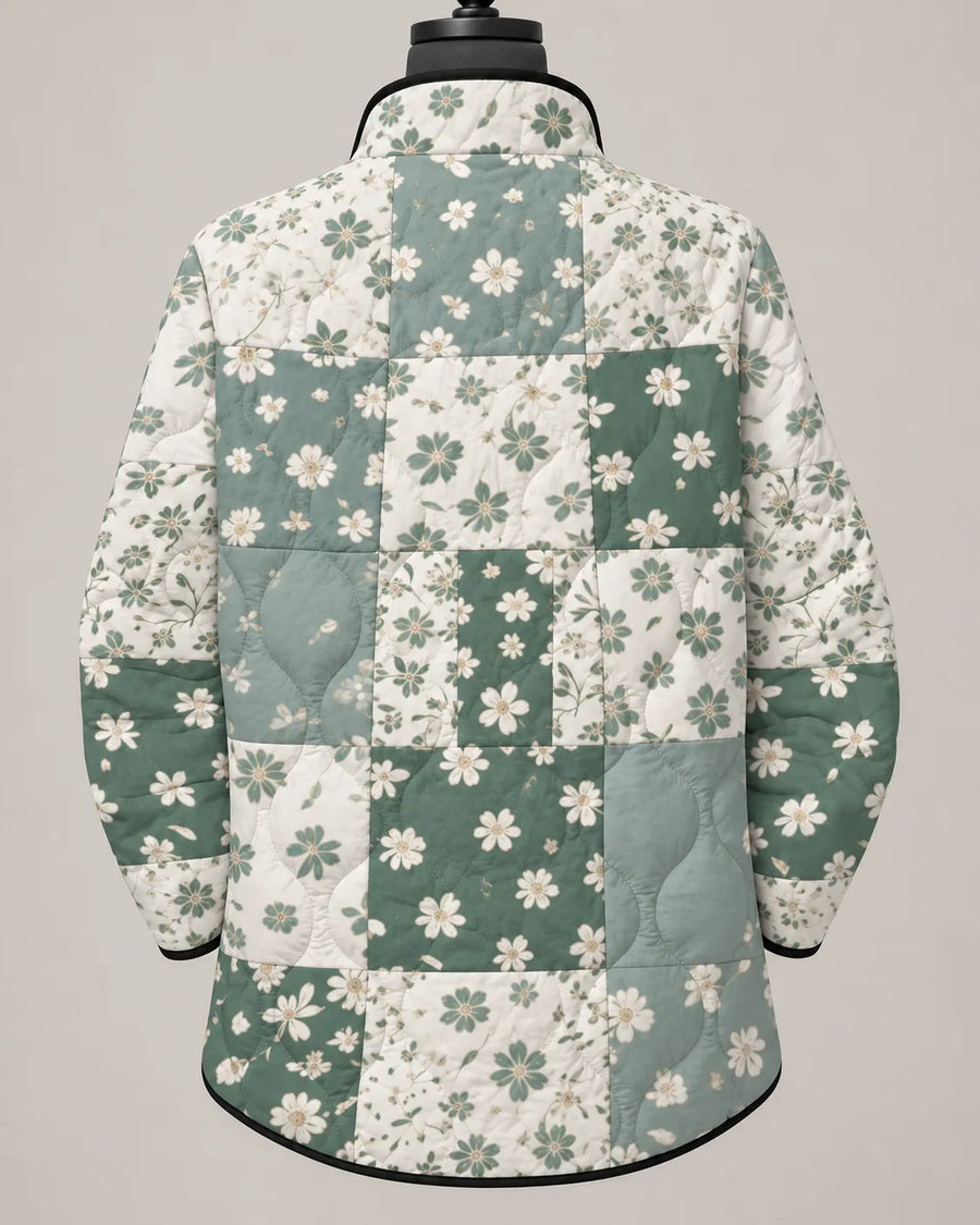 Elowen Meadow Patchwork Floral Quilted Jacket