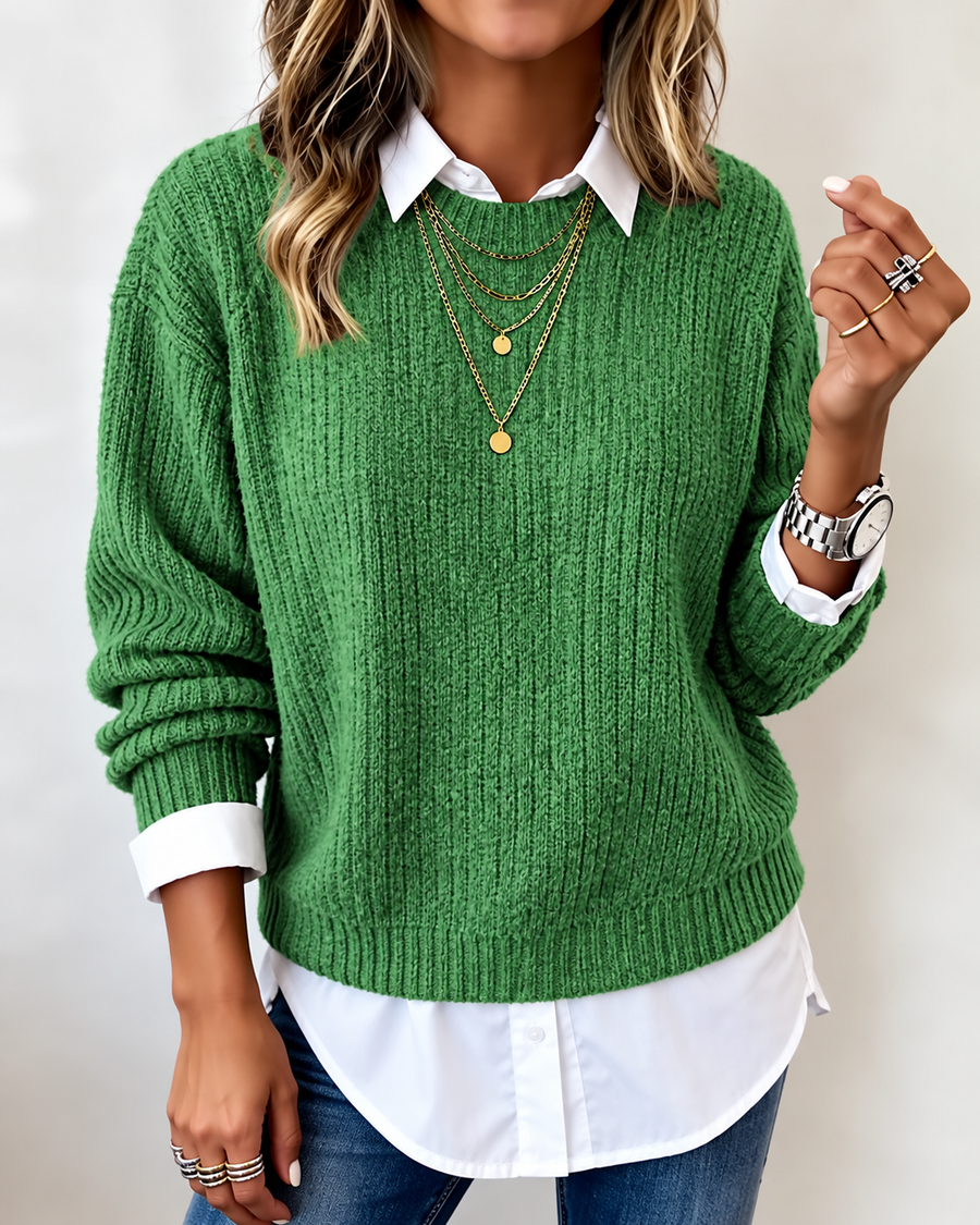 Laluna | Patchwork Crew Sweater