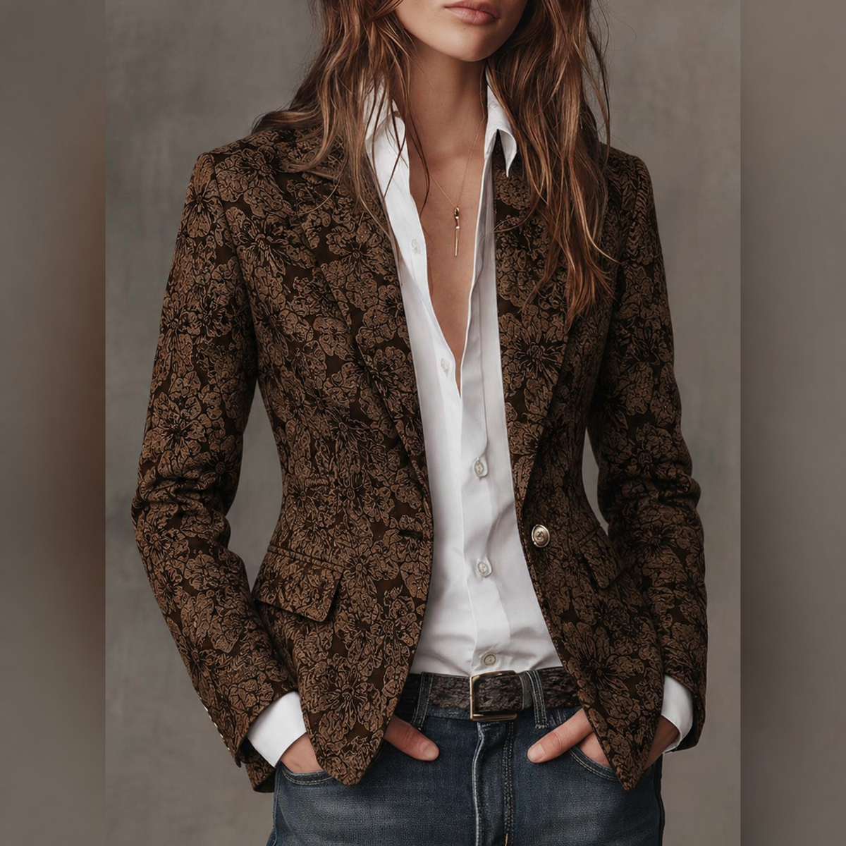 Rosamund | Paisley Jacquard Blazer