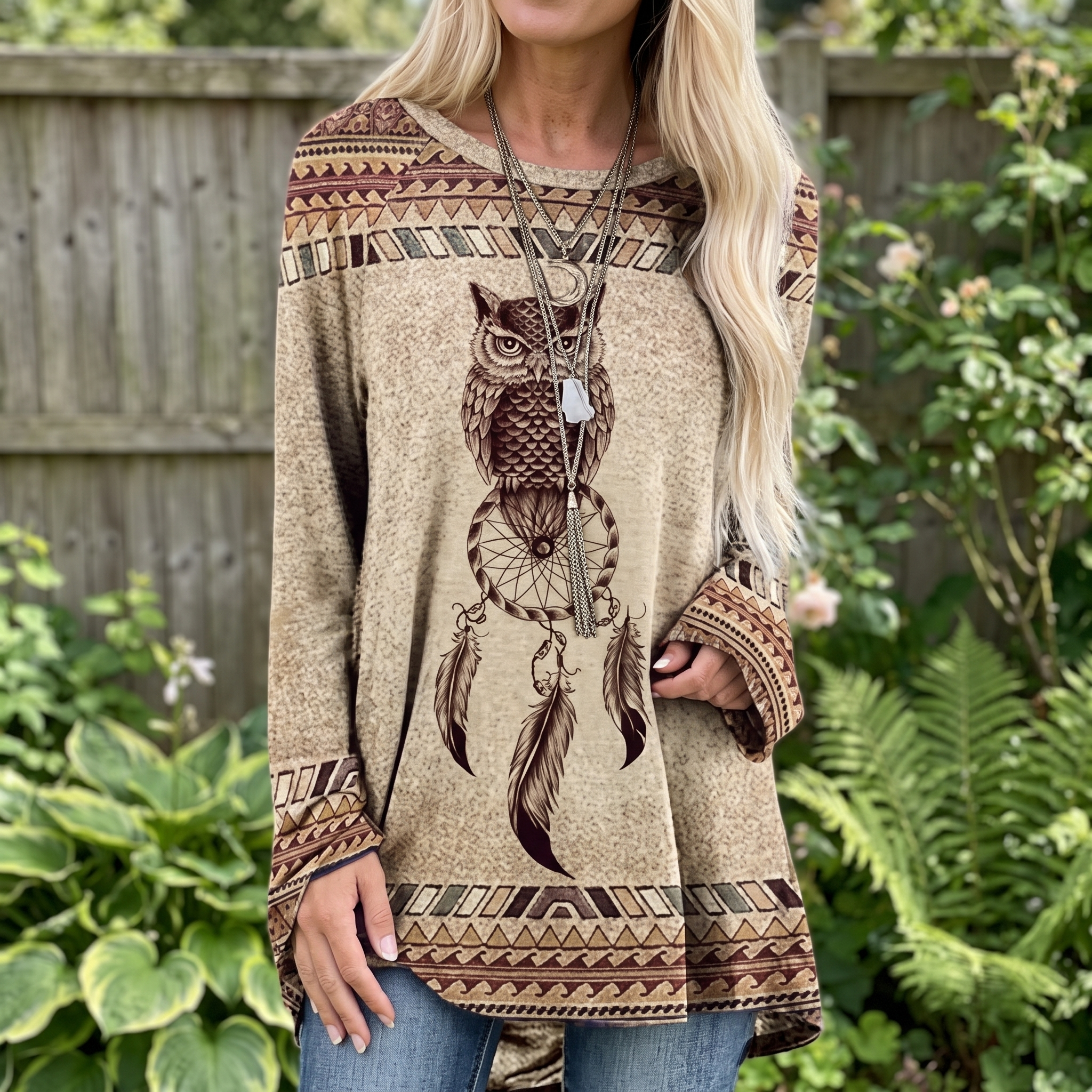 TAWNYBROOK WESTERN ANIMAL PRINT TOP