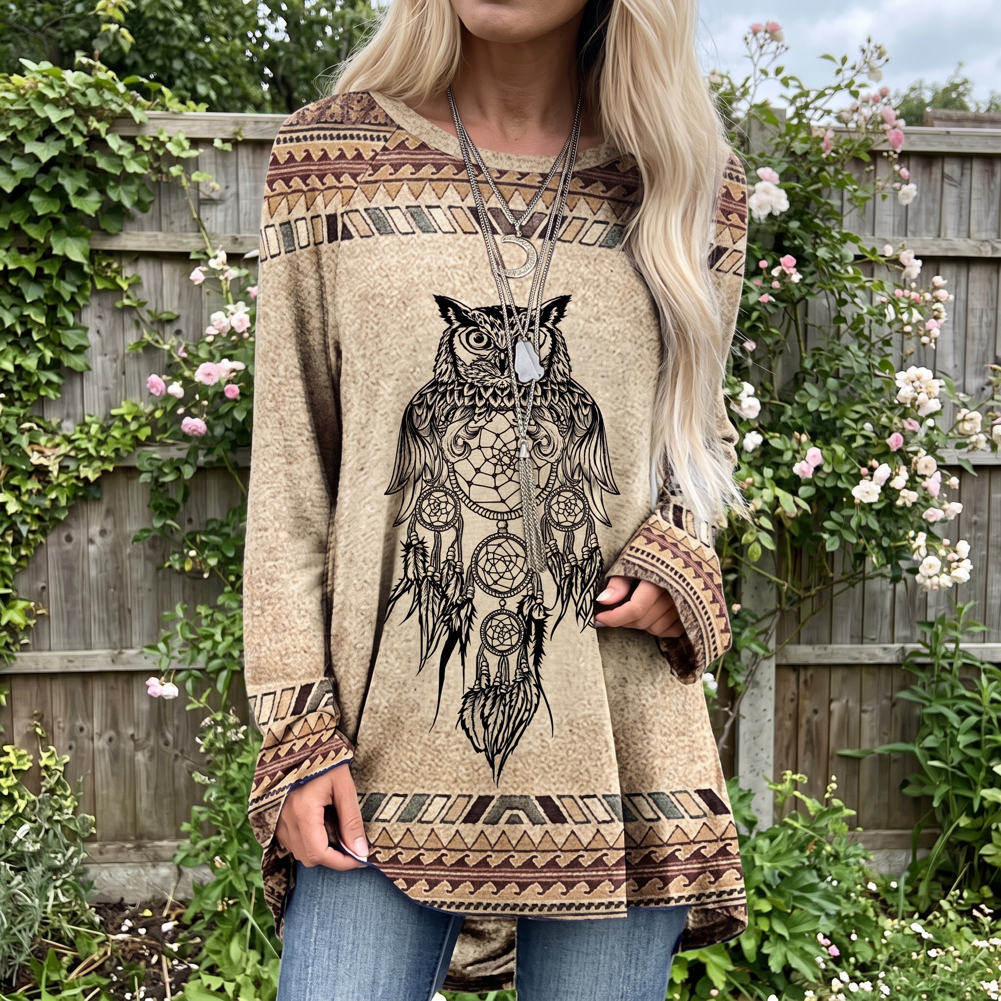 TAWNYBROOK WESTERN ANIMAL PRINT TOP
