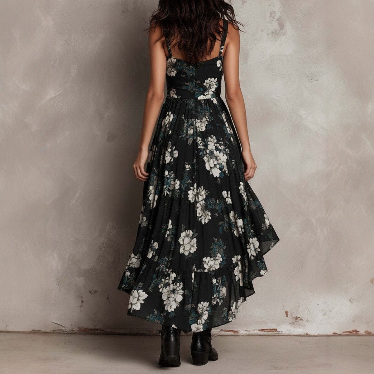 Midnight | Floral Hi-Low Dress