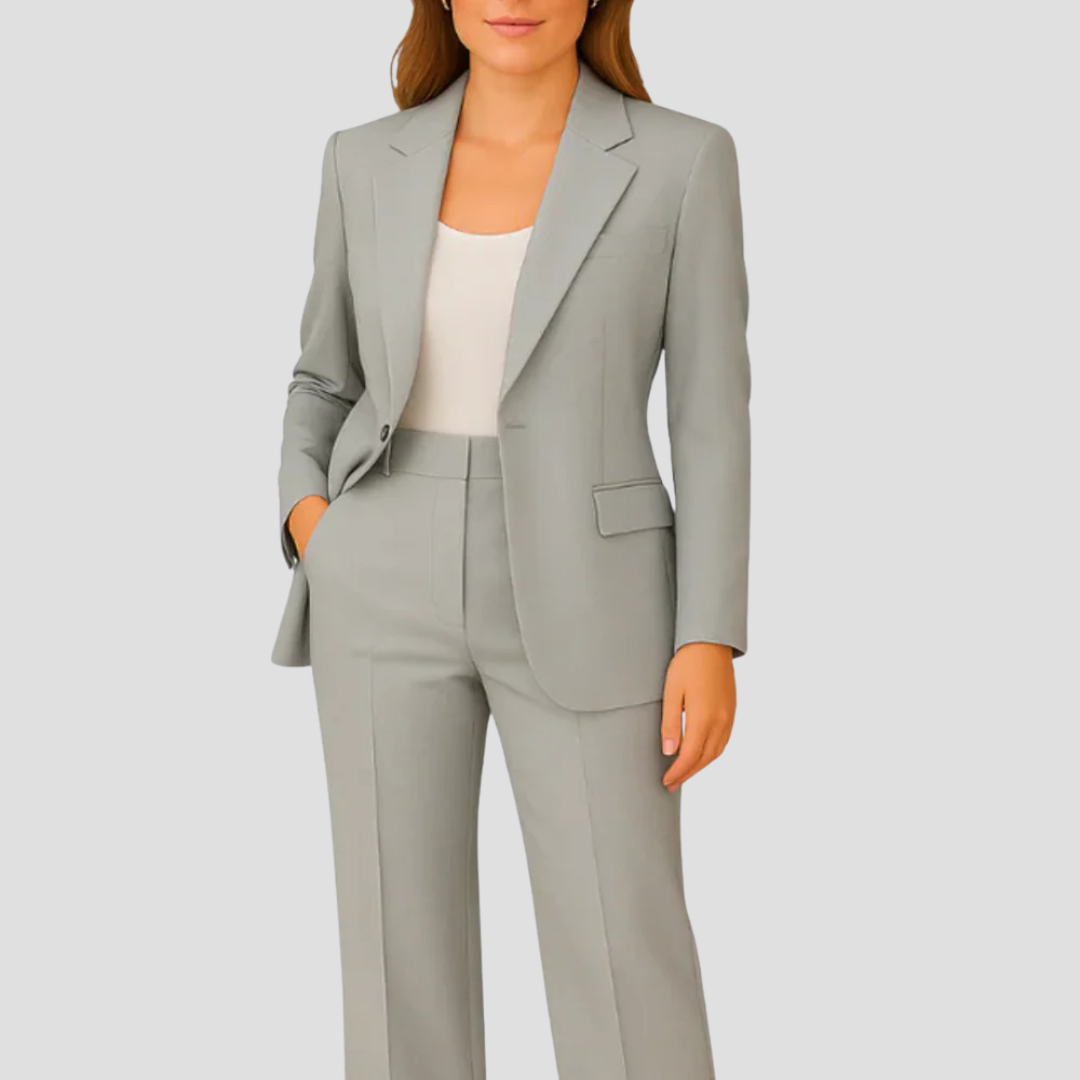 Women’s Two-Piece Tailored Suit with Blazer and Trousers