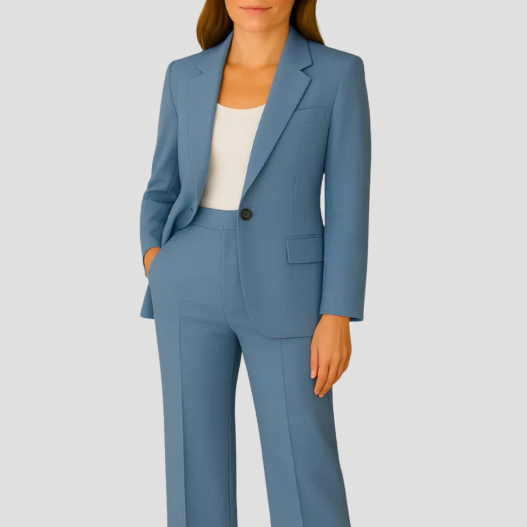 Women’s Two-Piece Tailored Suit with Blazer and Trousers