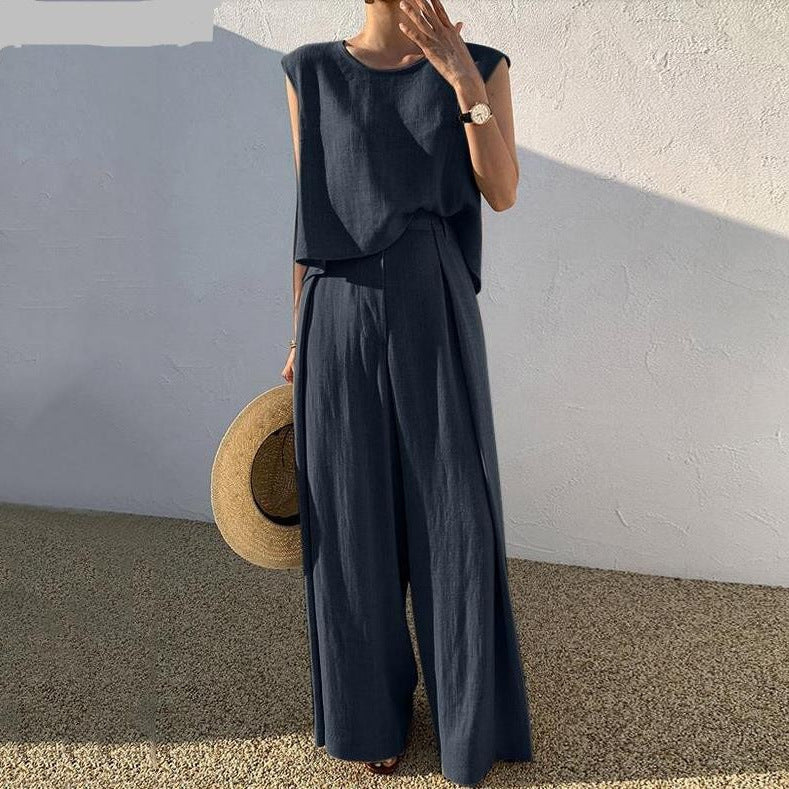 Euro Summer Cotton Pants Set