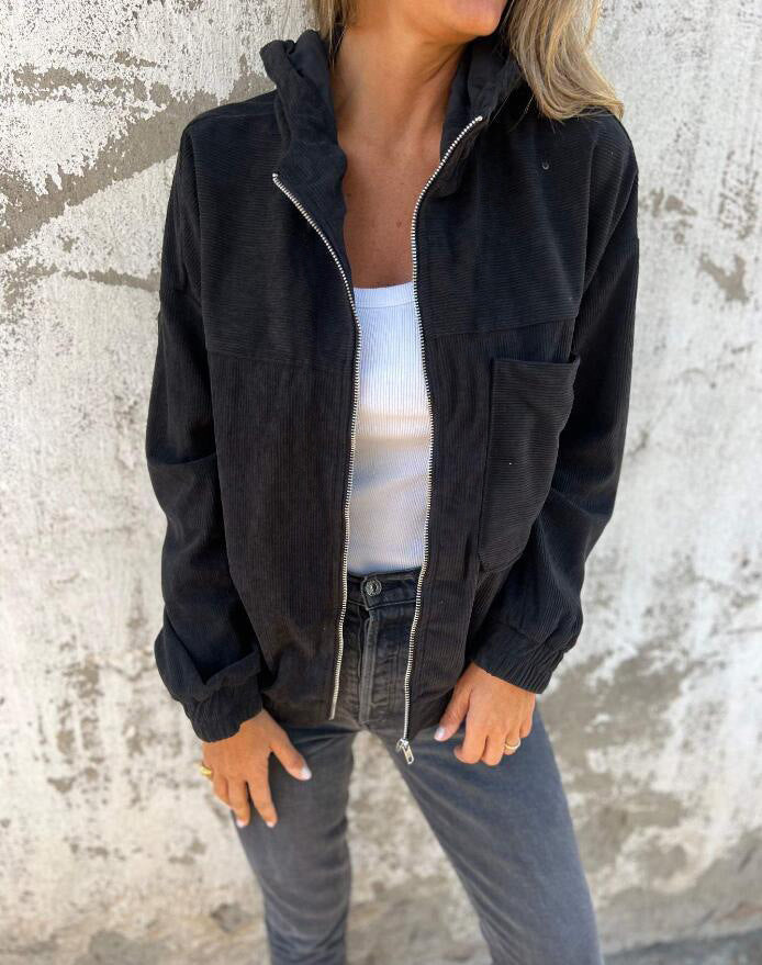 Eloisa Corduroy Zip-Up Jacket