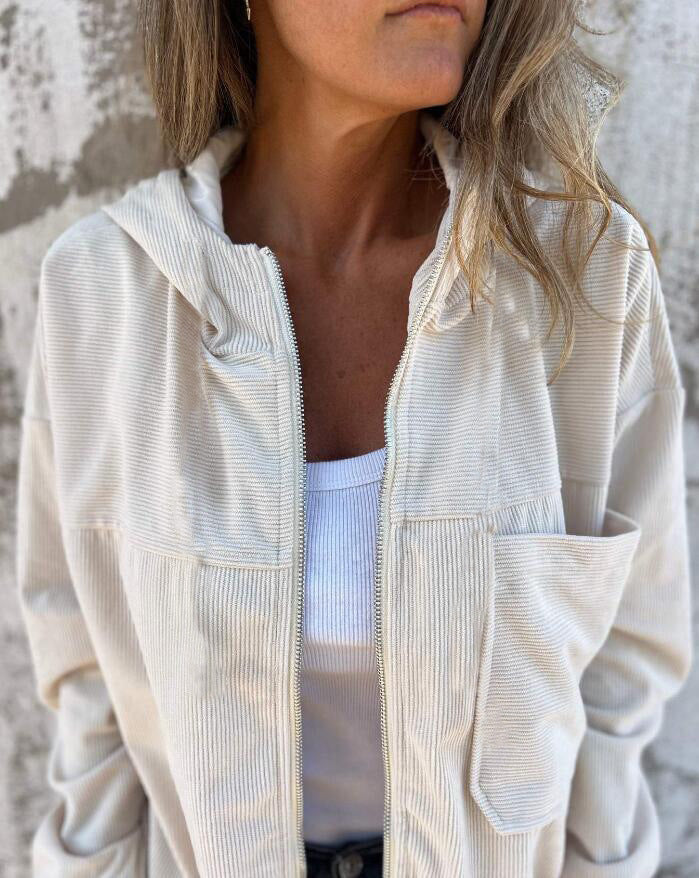 Eloisa Corduroy Zip-Up Jacket