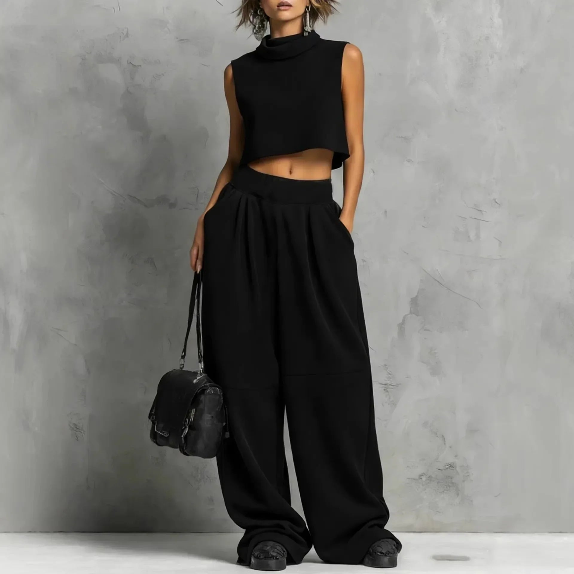 Avianna Crop Top Pants Set