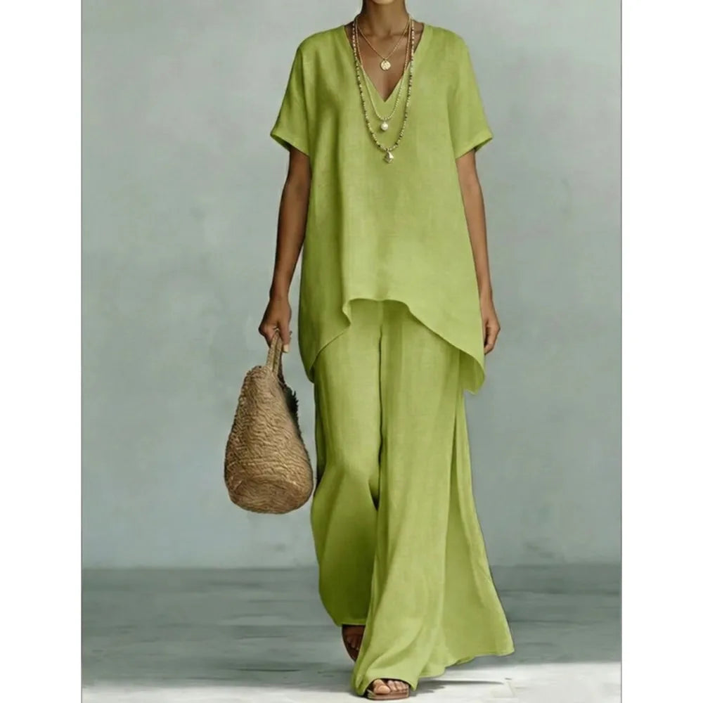 Valerie Linen Pants Set
