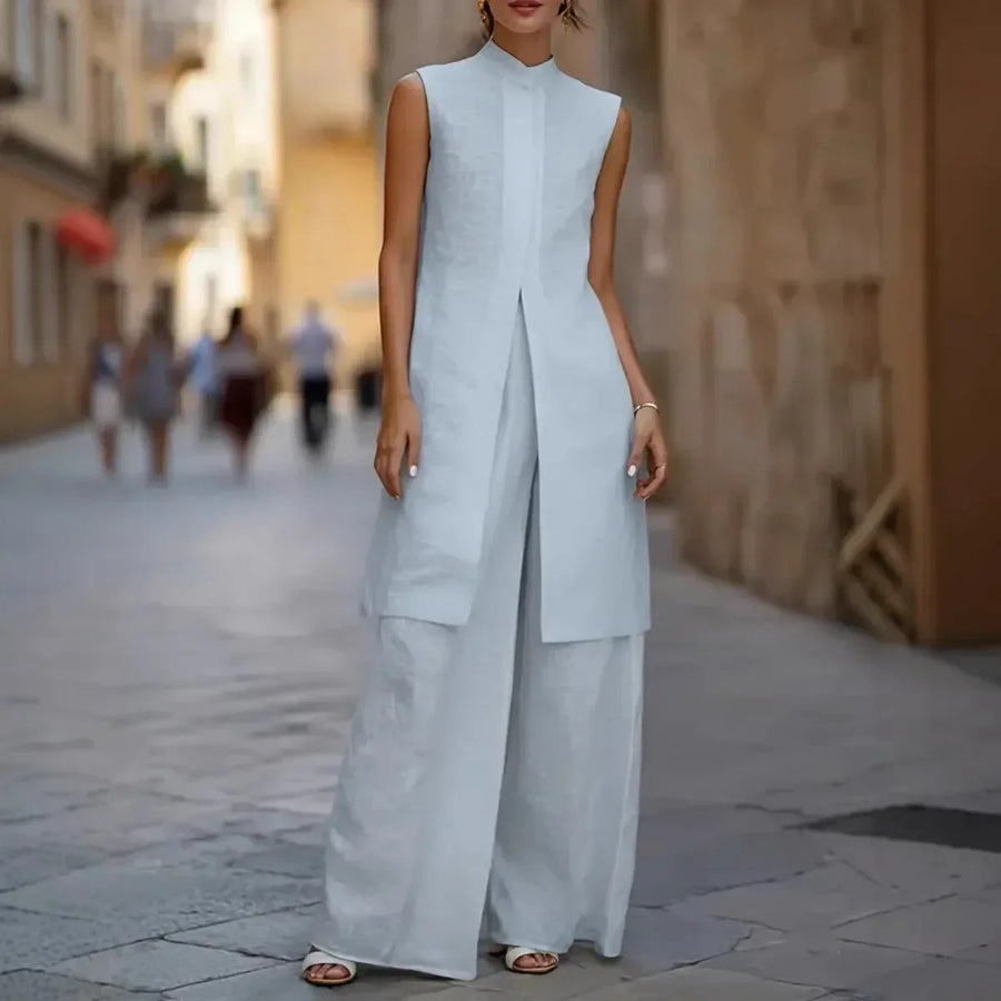 Aveline Sophisticated Wide Leg Pants Set
