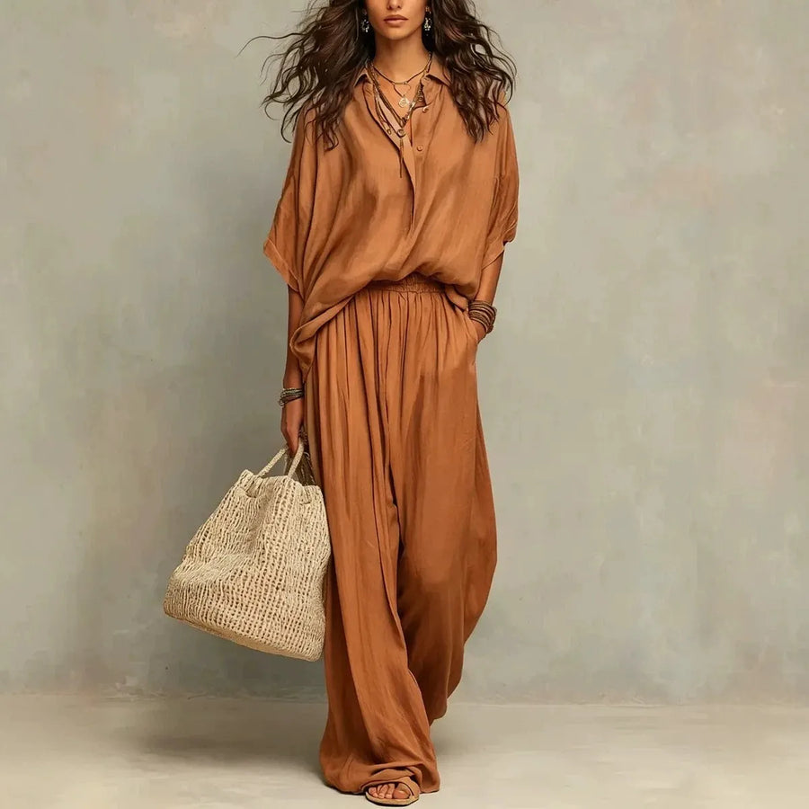 Delphine Relaxed Summer Pants Set