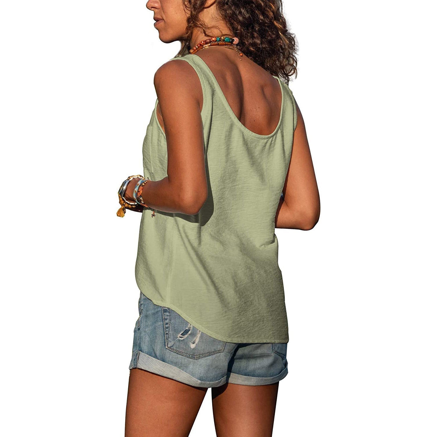 Relaxed Ibiza Style Sleeveless Top
