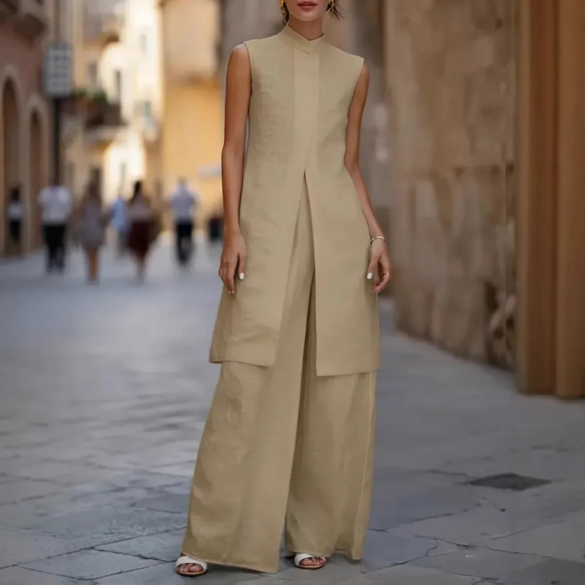 Aveline Sophisticated Wide Leg Pants Set