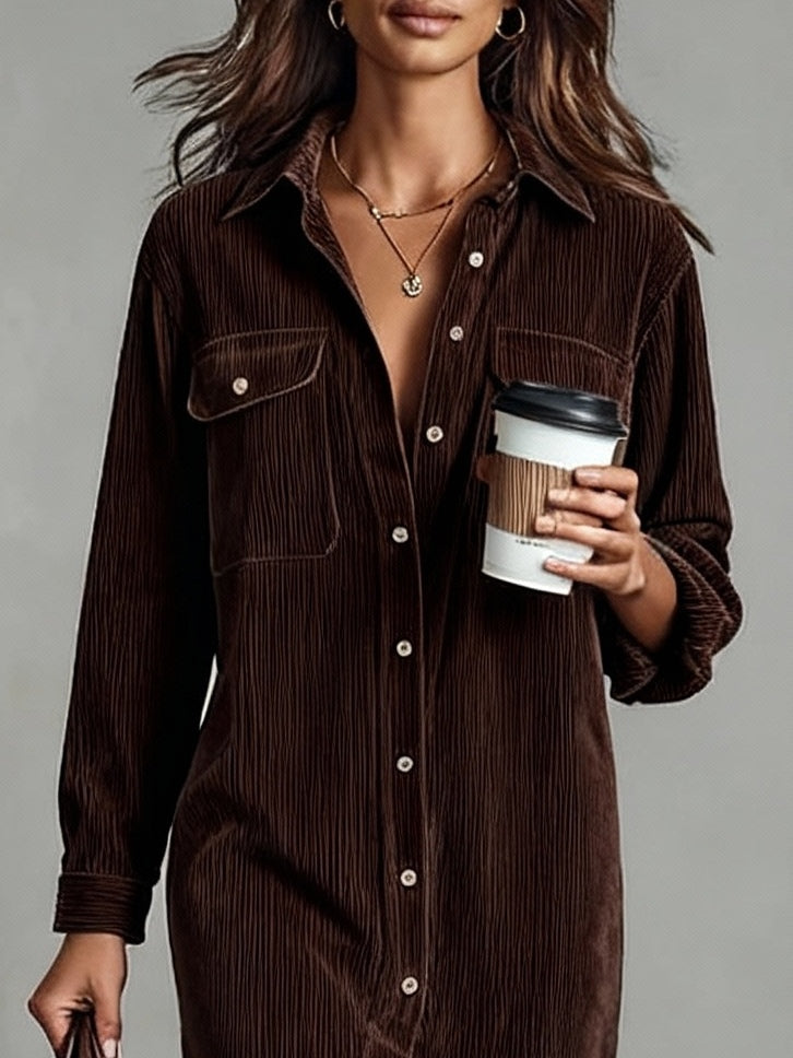 Claire | Midi Corduroy Dress