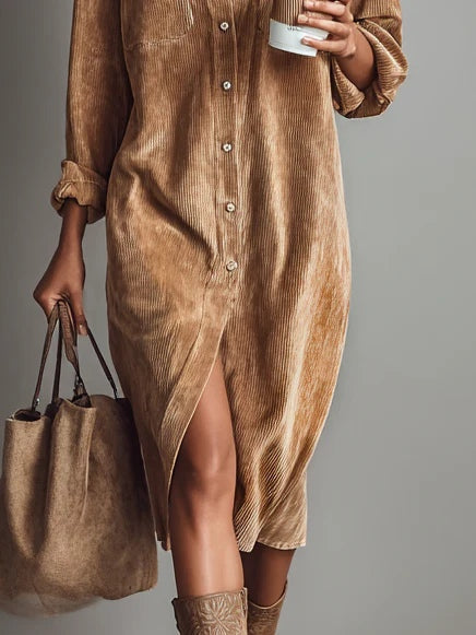 Claire | Midi Corduroy Dress
