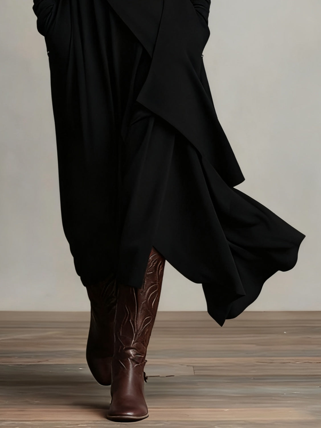 Iris | Asymmetrical Pleated Purple Maxi Dress