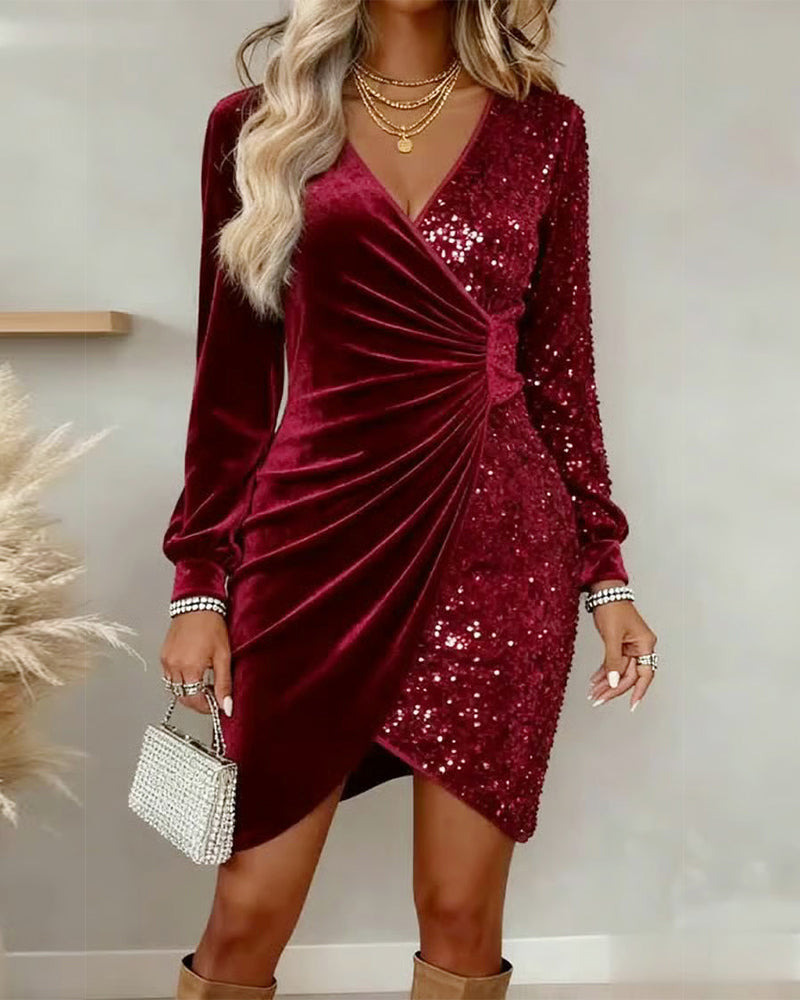 Briar™ | Shimmering Velvet Wrap Midi Dress