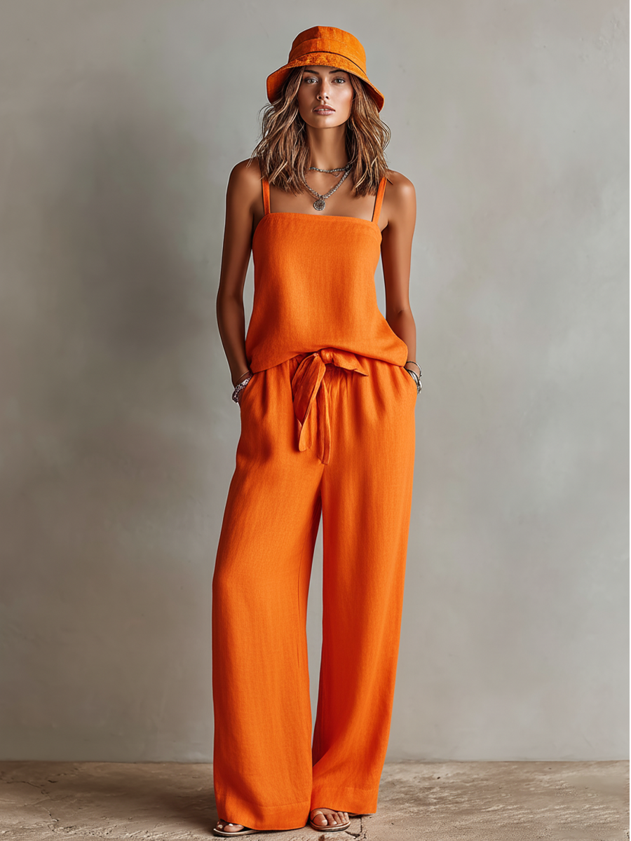 Cami Top & Wide-Leg Pants Set