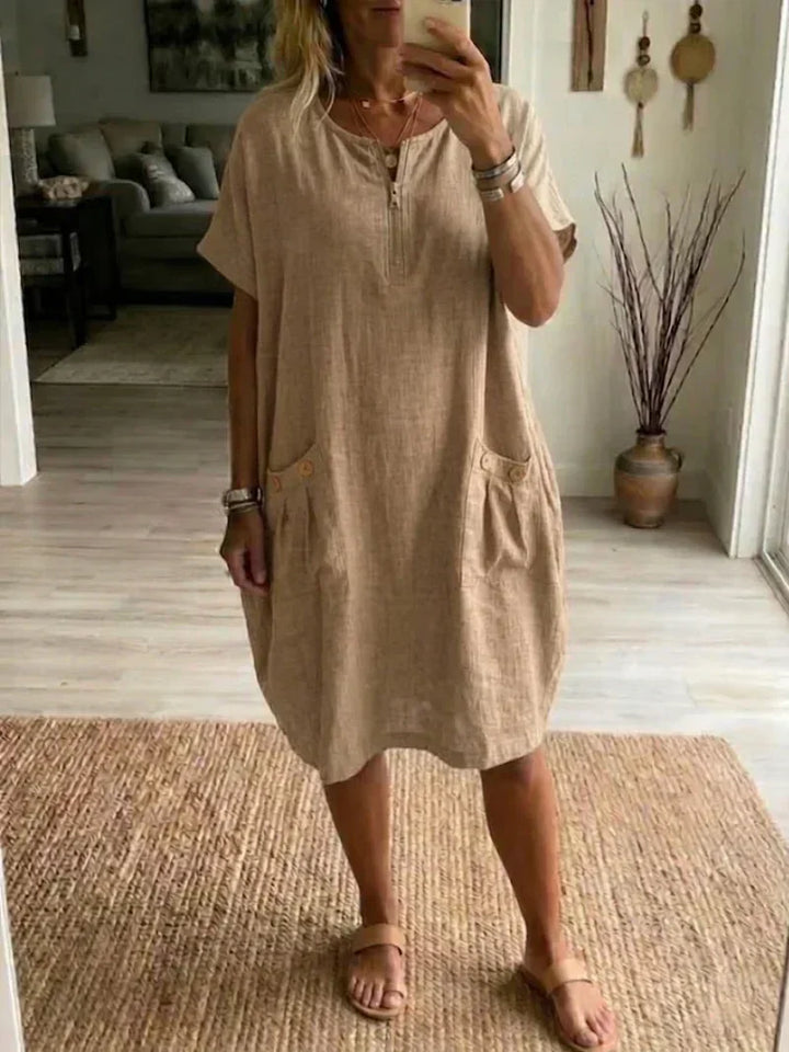 Pascale | Zip-Front Maxi Dress-