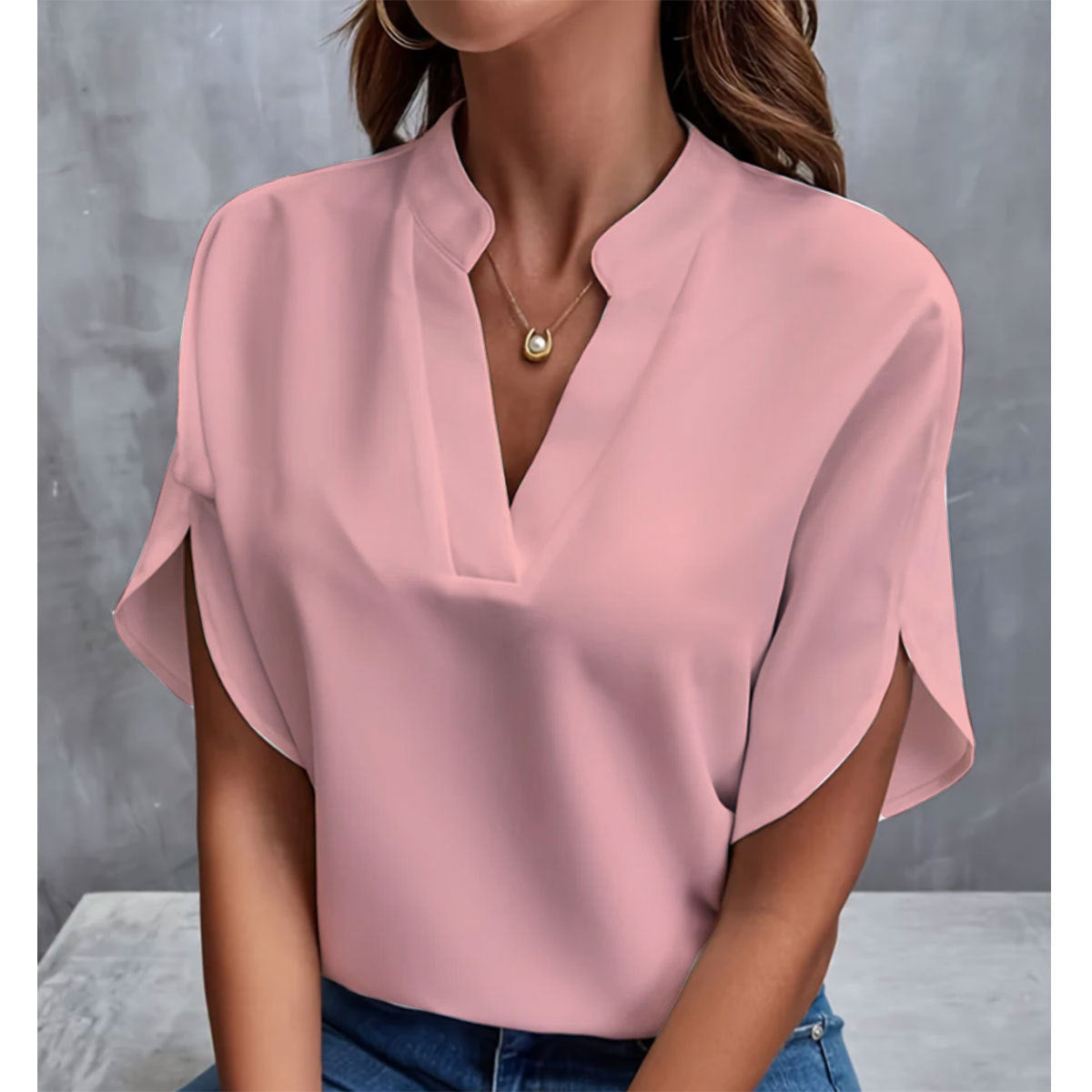 Bella | Short Sleeve Batwing Blouse