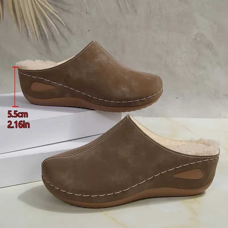 Arnellia Cozy Fleece Slip-On Mules