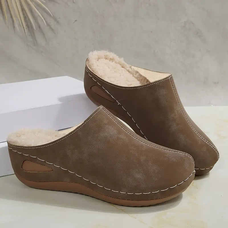Arnellia Cozy Fleece Slip-On Mules