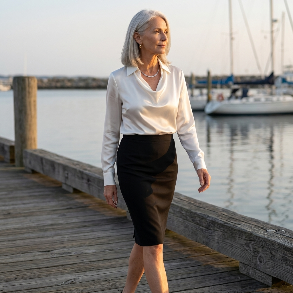Rose | Draped Satin Blouse