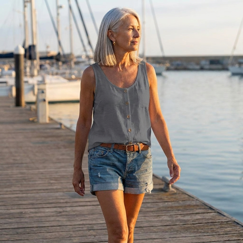 Relaxed Ibiza Style Sleeveless Top